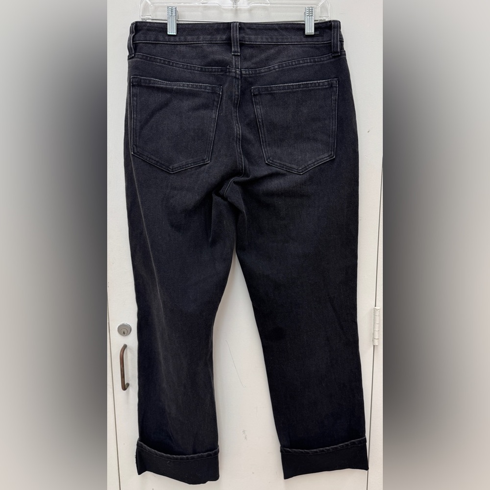 Liverpool LA Black The Girlfriend Straight Leg Cuffed Jeans 8/29 Fall Minimalist - Picture 4 of 5
